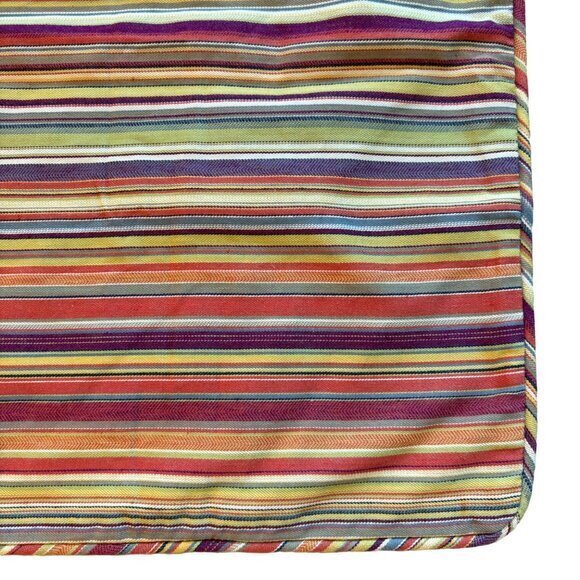 Crate & Barrel Riley Standard Sham Multi Stripe 100% Cotton New Button Closure - Picture 2 of 5